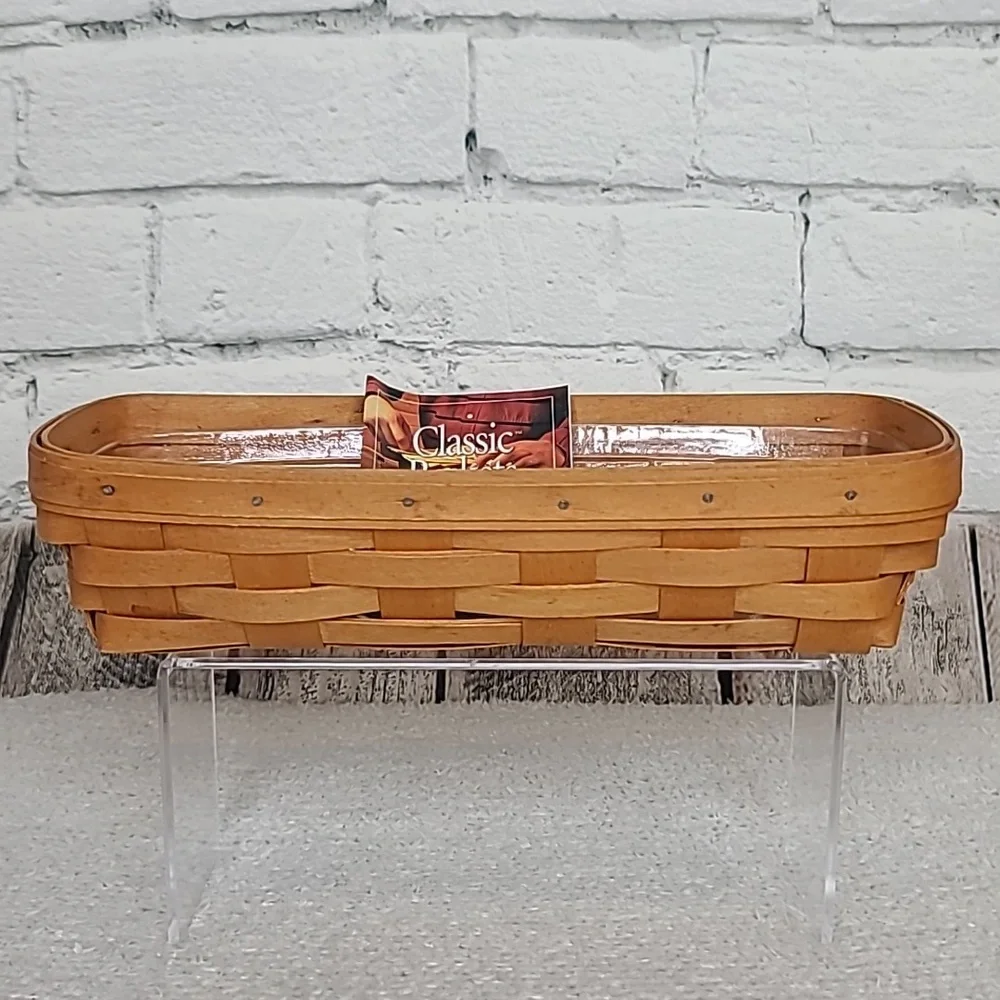 Longaberger Handmade Woven Vintage 1999 Classic Cracker Basket 14508 with Insert